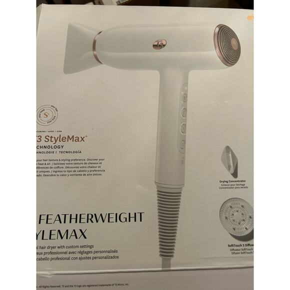 T3 Featherweight StyleMax Professional Ionic Hair Dryer Heat Automation - Picture 7 of 8